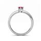 4 - Niah Classic 7x5 mm Oval Shape Rhodolite Garnet Solitaire Engagement Ring 