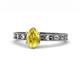 1 - Niah Classic 7x5 mm Oval Shape Yellow Sapphire Solitaire Engagement Ring 