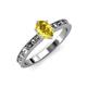 3 - Niah Classic 7x5 mm Oval Shape Yellow Sapphire Solitaire Engagement Ring 