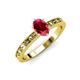 3 - Niah Classic 7x5 mm Oval Shape Ruby Solitaire Engagement Ring 