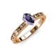 3 - Niah Classic 7x5 mm Oval Shape Iolite Solitaire Engagement Ring 