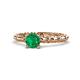 1 - Viona Signature Emerald Solitaire Engagement Ring 