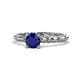1 - Viona Signature Blue Sapphire Solitaire Engagement Ring 