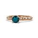 1 - Viona Signature London Blue Topaz Solitaire Engagement Ring 