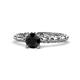 1 - Viona Signature Black Diamond Solitaire Engagement Ring 