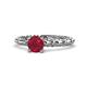 1 - Viona Signature Ruby Solitaire Engagement Ring 
