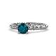 1 - Viona Signature London Blue Topaz Solitaire Engagement Ring 