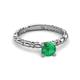 3 - Viona Signature Emerald Solitaire Engagement Ring 