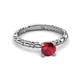3 - Viona Signature Ruby Solitaire Engagement Ring 