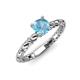 4 - Viona Signature Blue Topaz Solitaire Engagement Ring 