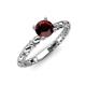 4 - Viona Signature Red Garnet Solitaire Engagement Ring 
