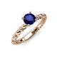 4 - Viona Signature Blue Sapphire Solitaire Engagement Ring 