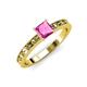 3 - Niah Classic 5.50 mm Princess Cut Created Pink Sapphire Solitaire Engagement Ring 