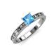 3 - Niah Classic 5.50 mm Princess Cut Blue Topaz Solitaire Engagement Ring 
