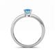 4 - Niah Classic 5.50 mm Princess Cut Blue Topaz Solitaire Engagement Ring 