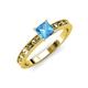 3 - Niah Classic 5.50 mm Princess Cut Blue Topaz Solitaire Engagement Ring 