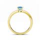 4 - Niah Classic 5.50 mm Princess Cut Blue Topaz Solitaire Engagement Ring 
