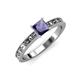 3 - Niah Classic 5.50 mm Princess Cut Iolite Solitaire Engagement Ring 