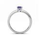 4 - Niah Classic 5.50 mm Princess Cut Iolite Solitaire Engagement Ring 