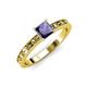 3 - Niah Classic 5.50 mm Princess Cut Iolite Solitaire Engagement Ring 