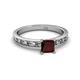 2 - Niah Classic 5.50 mm Princess Cut Red Garnet Solitaire Engagement Ring 