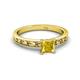 2 - Niah Classic 5.50 mm Princess Cut Created Yellow Sapphire Solitaire Engagement Ring 