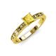 3 - Niah Classic 5.50 mm Princess Cut Created Yellow Sapphire Solitaire Engagement Ring 