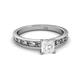 2 - Niah Classic 5.50 mm Princess Cut Created White Sapphire Solitaire Engagement Ring 
