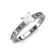 3 - Niah Classic 5.50 mm Princess Cut Created White Sapphire Solitaire Engagement Ring 