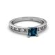 2 - Niah Classic 5.50 mm Princess Cut Blue Diamond Solitaire Engagement Ring 