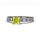 1 - Niah Classic 5.50 mm Princess Cut Yellow Diamond Solitaire Engagement Ring 
