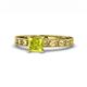 1 - Niah Classic 5.50 mm Princess Cut Yellow Diamond Solitaire Engagement Ring 