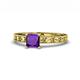 1 - Niah Classic 5.50 mm Princess Cut Amethyst Solitaire Engagement Ring 