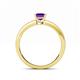 4 - Niah Classic 5.50 mm Princess Cut Amethyst Solitaire Engagement Ring 