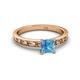 2 - Niah Classic 5.50 mm Princess Cut Blue Topaz Solitaire Engagement Ring 