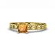 1 - Niah Classic 5.50 mm Princess Cut Citrine Solitaire Engagement Ring 