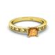 2 - Niah Classic 5.50 mm Princess Cut Citrine Solitaire Engagement Ring 