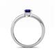 4 - Janina Classic Emerald Cut Blue Sapphire Solitaire Engagement Ring 