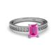 2 - Janina Classic Emerald Cut Pink Sapphire Solitaire Engagement Ring 