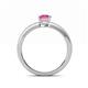4 - Janina Classic Emerald Cut Pink Sapphire Solitaire Engagement Ring 