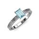 3 - Janina Classic Emerald Cut Aquamarine Solitaire Engagement Ring 