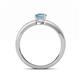 4 - Janina Classic Emerald Cut Aquamarine Solitaire Engagement Ring 