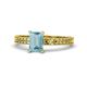 1 - Janina Classic Emerald Cut Aquamarine Solitaire Engagement Ring 
