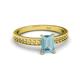2 - Janina Classic Emerald Cut Aquamarine Solitaire Engagement Ring 