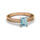 2 - Janina Classic Emerald Cut Aquamarine Solitaire Engagement Ring 