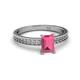 2 - Janina Classic Emerald Cut Pink Tourmaline Solitaire Engagement Ring 