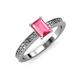 3 - Janina Classic Emerald Cut Pink Tourmaline Solitaire Engagement Ring 