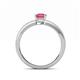 4 - Janina Classic Emerald Cut Pink Tourmaline Solitaire Engagement Ring 