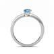 4 - Janina Classic Emerald Cut Blue Topaz Solitaire Engagement Ring 