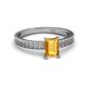 2 - Janina Classic Emerald Cut Citrine Solitaire Engagement Ring 